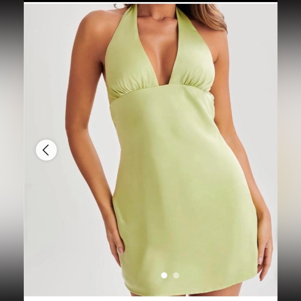 Meshki Light Green Backless Dress